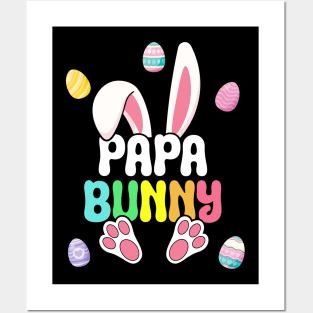 Easter Papa Cute Bunny Easter Family Posters and Art